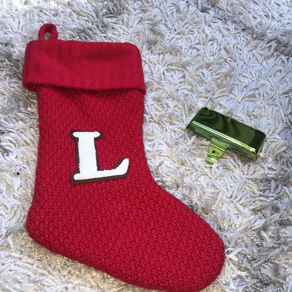 ⭐️ 2 for $12 ⭐️ Red “L” Christmas Stocking